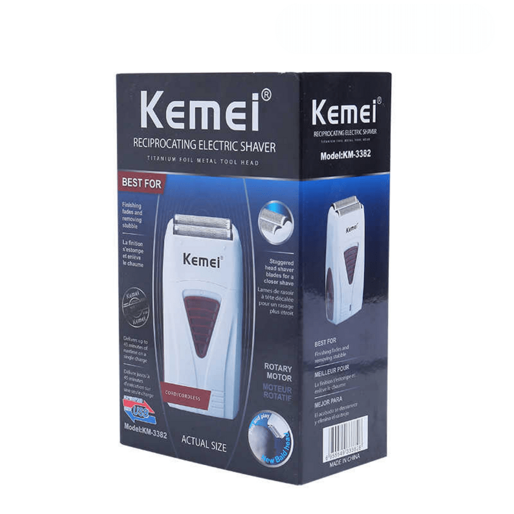 AFEITADOR PORTATIL KEMEI KM-3382 BLANCO